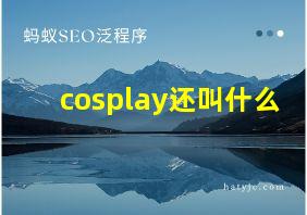 cosplay还叫什么