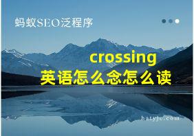 crossing英语怎么念怎么读