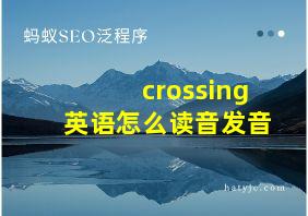 crossing英语怎么读音发音