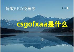 csgofxaa是什么