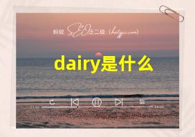 dairy是什么