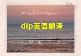 dip英语翻译