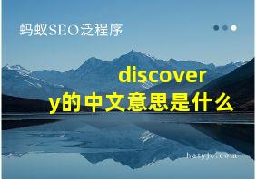 discovery的中文意思是什么