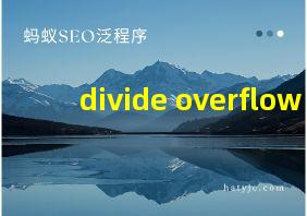 divide overflow