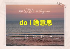 do i 啥意思