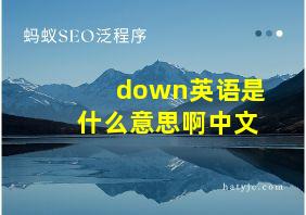 down英语是什么意思啊中文