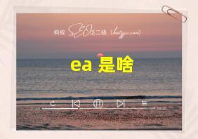 ea 是啥