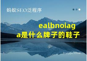 ealbnoiaga是什么牌子的鞋子