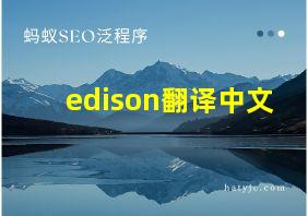 edison翻译中文