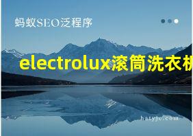 electrolux滚筒洗衣机