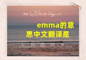 emma的意思中文翻译是