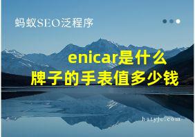 enicar是什么牌子的手表值多少钱