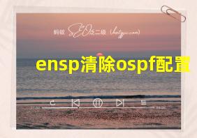 ensp清除ospf配置