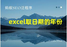 excel取日期的年份