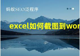 excel如何截图到word