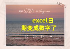 excel日期变成数字了