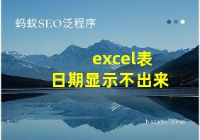 excel表日期显示不出来