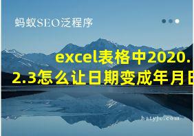 excel表格中2020.2.3怎么让日期变成年月日