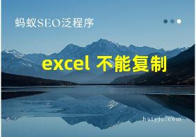 excel 不能复制