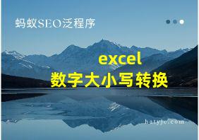 excel 数字大小写转换