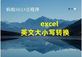 excel 英文大小写转换