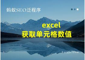 excel 获取单元格数值