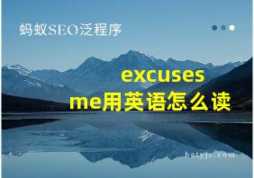 excusesme用英语怎么读