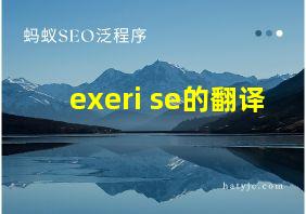 exeri se的翻译