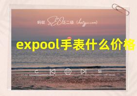 expool手表什么价格