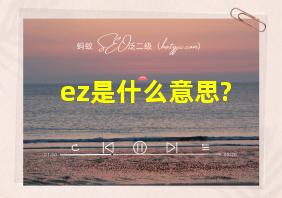 ez是什么意思?