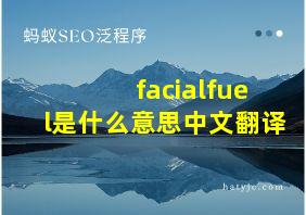 facialfuel是什么意思中文翻译