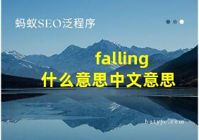 falling什么意思中文意思