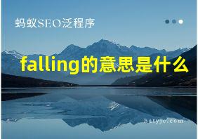 falling的意思是什么