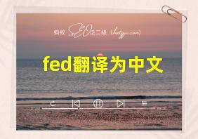 fed翻译为中文