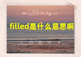 filled是什么意思啊