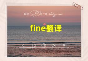 fine翻译