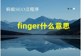 finger什么意思