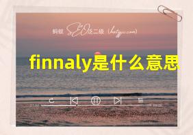 finnaly是什么意思