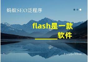 flash是一款______软件