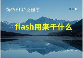 flash用来干什么