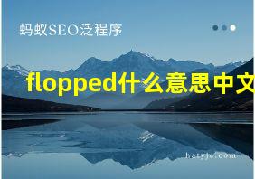 flopped什么意思中文