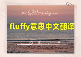 fluffy意思中文翻译