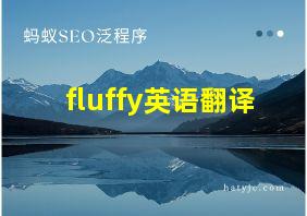 fluffy英语翻译