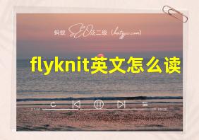 flyknit英文怎么读