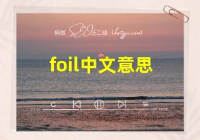 foil中文意思