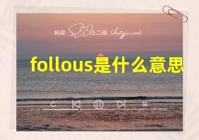 follous是什么意思