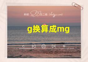 g换算成mg