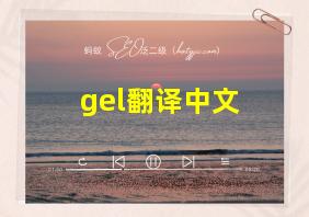 gel翻译中文