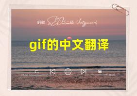 gif的中文翻译