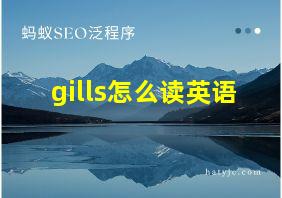 gills怎么读英语